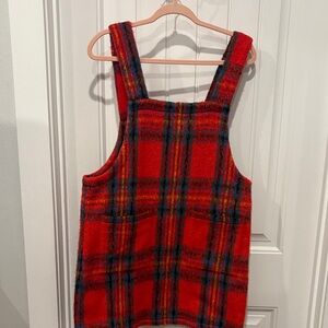 Judith March Red Plaid Mini Dress
